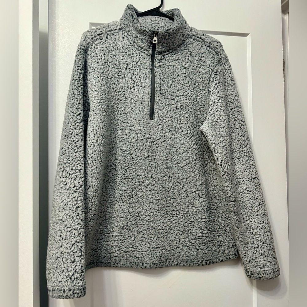 Weatherproof Vintage Sherpa Pullover 1/2 Zip Gray Size L